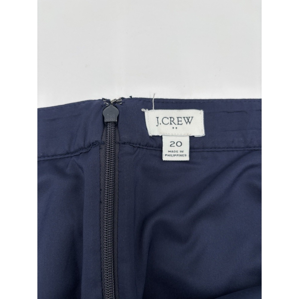 J Crew Skirt Womens 20 Navy Blue Stretch Pencil Straight Career Workwear NWOT - Picture 2 of 7